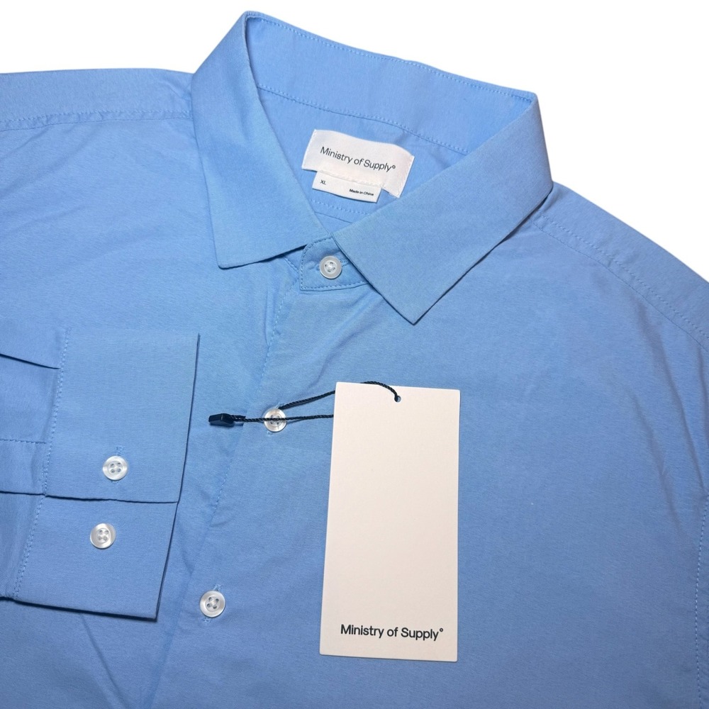 Ministry of Supply Aero Performance Professional Dress Shirt Mens XL Long Sleeve